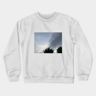 Cloudy sky with trees Crewneck Sweatshirt